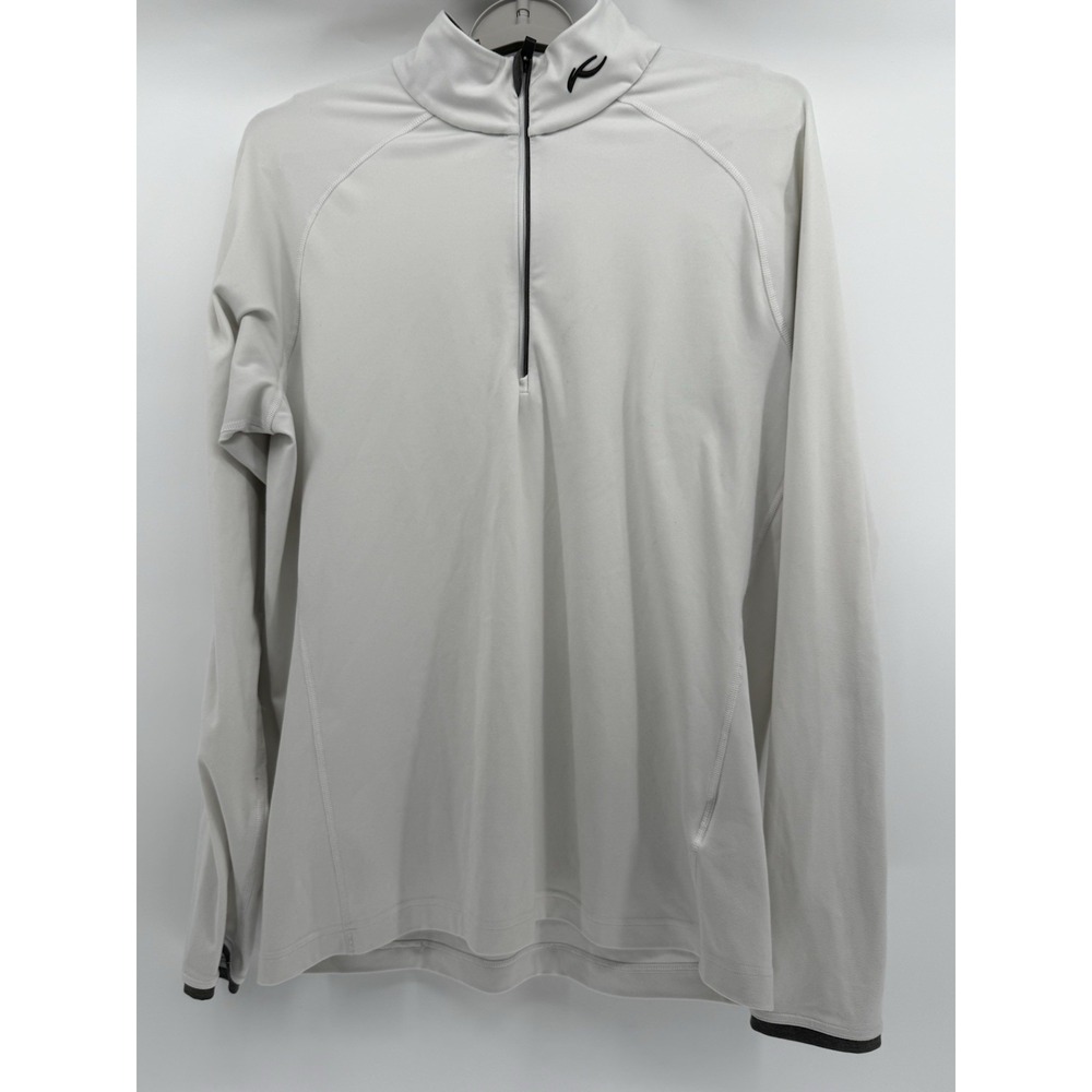 KJUS‎ Feel Half Zip Large White Stretch Active Outdoor Base